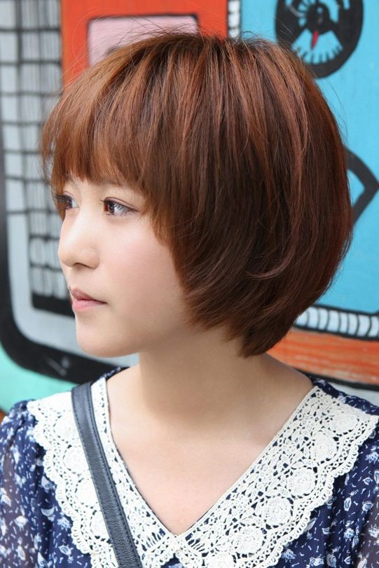 Cute Korean Short Haircut: Layered Bob With Feathered Ends Inside Latest Short Layered Bob Hairstyles With Feathered Bangs (View 7 of 25)