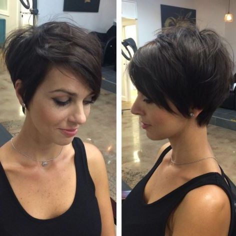 Feathered Pixie Haircut With Long Bangs In 2020 | Longer Inside Best And Newest Feathery Bangs Hairstyles With A Shaggy Pixie (View 1 of 25)