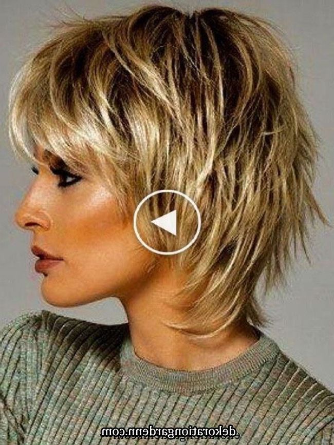Frisur Frisur | Long Face Hairstyles, Short Shag Hairstyles Pertaining To Latest Choppy Shag Hairstyles With Short Feathered Bangs (View 2 of 25)