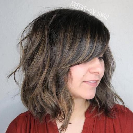 Pin On Hair Color Highlights Within Newest One Side Bangs Hairstyles With Feather Effect (View 3 of 25)