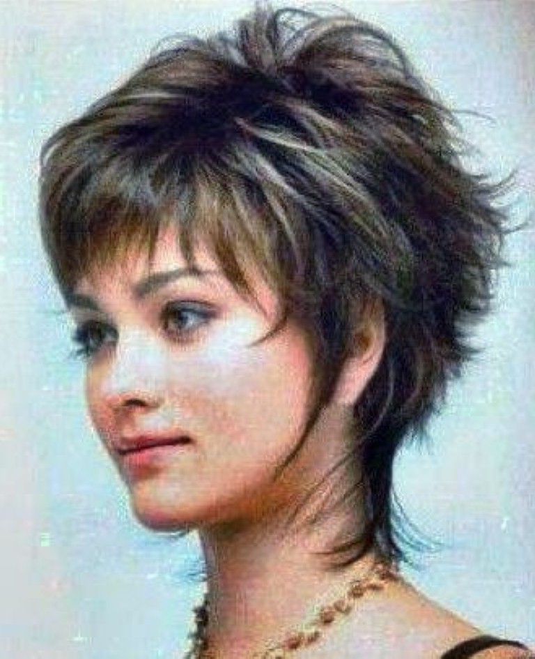 Pin On Short Cuts Pertaining To Latest Feathery Bangs Hairstyles With A Shaggy Pixie (View 8 of 25)