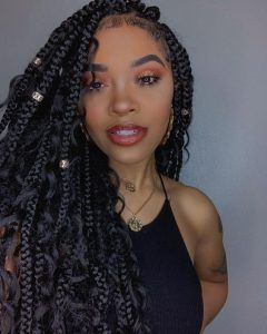 20 Glamours Bohemian Box Braids For This Summer | New Intended For Most Popular Boho Braided Half Do Hairstyles (View 3 of 25)