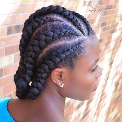 23+ Stylish Fulani Braided Hairstyles To Rock In 2018 With Regard To Newest Five Dutch Braid Ponytail Hairstyles (View 24 of 25)