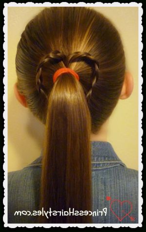 3 Heart Ponytails! Valentine's Day Hairstyles | Hairstyles Pertaining To Latest Heart Braids Hairstyles (View 13 of 25)