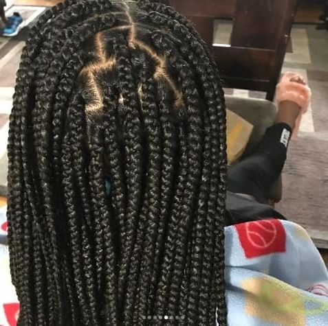 31 Box Braids For Kids 2019, Perfect Styles With Detailed For Most Popular Light Pink Semi Crown Braid Hairstyles (View 11 of 25)