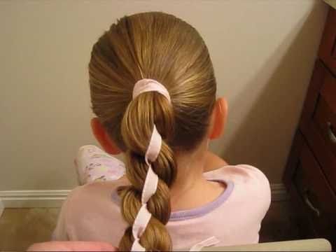4 Strand Braid With Ribbon In It – Video | Ribbon Within Most Recently Four Strand Braid Hairstyles (View 3 of 25)