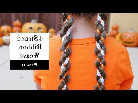 4 Strand Ribbon Weave Braiderin Balogh – Youtube In Best And Newest Four Strand Braid Hairstyles (Photo 21 of 25)