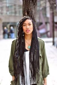 60 Totally Chic And Colorful Box Braids Hairstyles To Wear! Within 2020 Boho Rose Braids Hairstyles (View 12 of 25)
