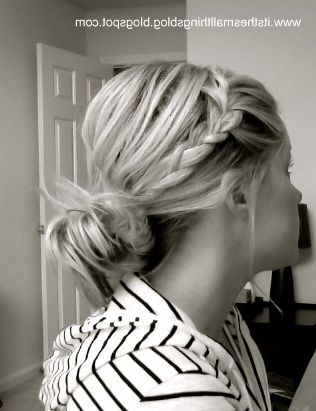 A Quick Messy Braided Hairstyle – The Small Things Blog With Regard To Most Recent Messy Elegant Braid Hairstyles (View 19 of 25)
