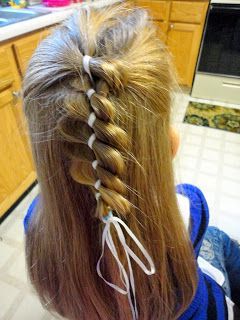 Basic Four Strand Braid With Ribbon – Tutorial Coming Soon For 2020 Four Strand Braid Hairstyles (Photo 4 of 25)