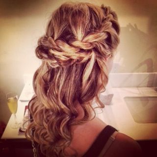 Braided Crown #soblo #blondecurls #braids #hairstyle # Intended For Best And Newest Bridal Crown Braid Hairstyles (Photo 1 of 25)