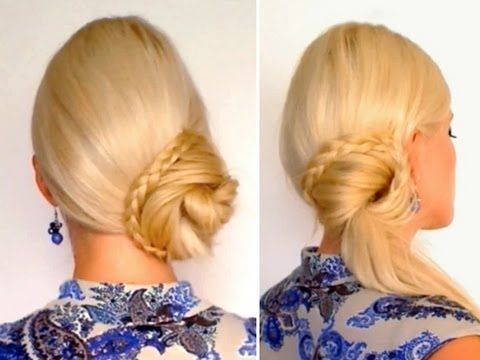 Braided Ponytail Hairstyle For Long Hair Tutorial Top Knot Regarding 2020 Knotted Braided Updo Hairstyles (View 16 of 25)