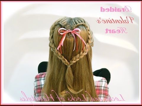 Braided Valentines Heart Hairstyle – Youtube Inside Most Popular Heart Braids Hairstyles (View 20 of 25)