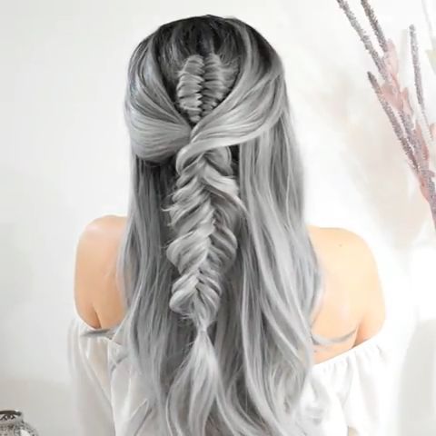 Combo Infinity & Fishtail Braid Hairstyle ? [video] | Hair With Regard To Most Up To Date Mermaid Side Braid Hairstyles (View 7 of 25)
