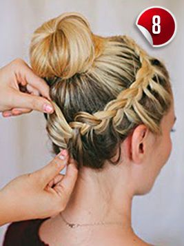 Double Braided Complex Bun Hairstyle For Special Occasions Intended For Most Recently Reverse Braided Buns Hairstyles (View 14 of 25)
