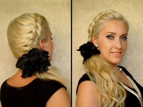 Dutch Braid Tutorial Party Hairstyle For Long Hair Side Within Most Recently Five Dutch Braid Ponytail Hairstyles (View 23 of 25)