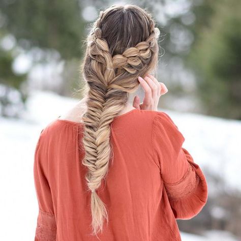 French 4 Strands & Fishtail On Myself Today | Braided For Best And Newest Four Strand Braid Hairstyles (Photo 12 of 25)