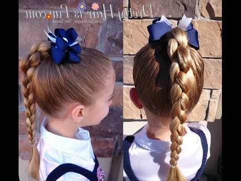 Little Girl's Hairstyles – How To Do A 4 Strand Braid Within Most Popular Four Strand Braid Hairstyles (View 25 of 25)