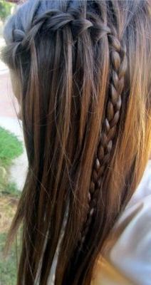 Long Brown Waterfall Braid Hairstyle (with Images) | Hair Within Current The Waterfall Braid Hairstyles (Photo 1 of 25)