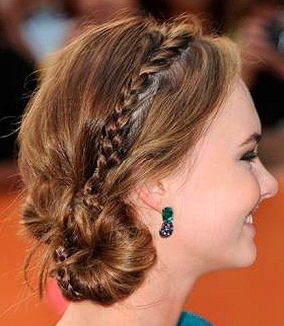 Loose Side Bun W/braid. | Hair Styles, Side Bun Hairstyles For Most Recently Loose Double Braids Hairstyles (Photo 4 of 25)