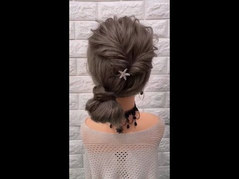 Messy French Fishtail Braids Side Updo Hairstyle – Youtube In Most Recently Fishtail Updo Braid Hairstyles (Photo 15 of 25)