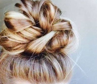 #messybraids – – Haar Chaotisch Braid Top Knot Ideen Pertaining To Recent Braided Top Knot Hairstyles (Photo 1 of 25)
