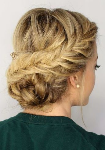 Mooie Vlecht In Een Knot | Braided Hairstyles Updo, Hair Pertaining To Newest Fishtail Updo Braid Hairstyles (View 3 of 25)