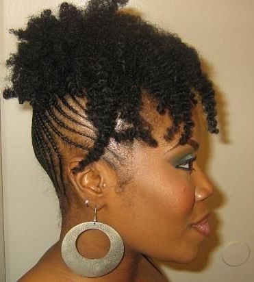 Pincurly Crown Connection On Natural Mystic (with Intended For Most Recently Pouf Braided Mohawk Hairstyles (Photo 1 of 25)