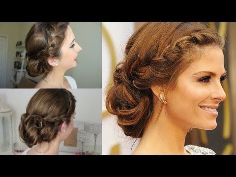 Quick & Easy Braided Messy Updo | Maria Menounos Oscars Inside Newest Messy Twisted Braid Hairstyles (Photo 12 of 25)