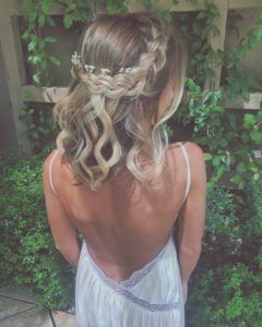 Stylish Prom Hairstyles Half Up Half Down Intended For Most Recent Rope Crown Braid Hairstyles (Photo 13 of 25)