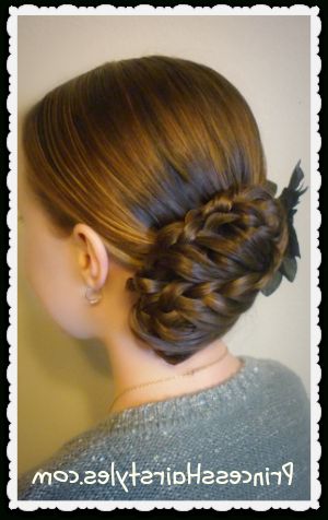 Triple Lace Braid Updo, Prom Hairstyles | Hairstyles For For Recent Intricate Braided Updo Hairstyles (View 25 of 25)