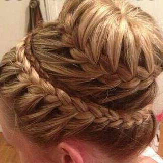 Tuff! Double Crown Braid Bun | Thick Hair Styles, Hair In Most Recently Reverse Braided Buns Hairstyles (View 6 of 25)