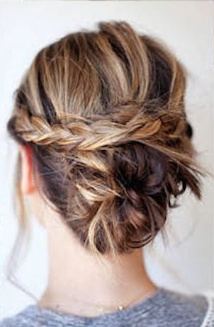 Updo: Messy With Braid | Short Hair Updo, Hair Styles Intended For Most Recent Messy Elegant Braid Hairstyles (Photo 7 of 25)