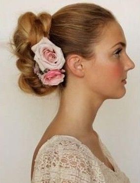 Wedding Updo Hairstyles For Bridesmaids: Messy Braided Bun Inside Most Recent Messy Elegant Braid Hairstyles (View 14 of 25)