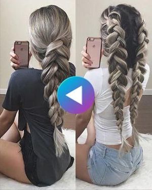 Zwei Pancaked Zöpfe In 2020 | Braids For Long Hair, Long Intended For Current Loose Pancaked Side Braid Hairstyles (Photo 6 of 25)