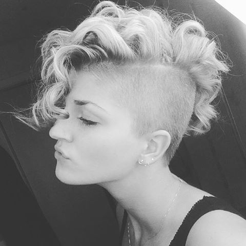 #1?Followed Girls Buzzcuts On Instagram: "Stunning With Most Up To Date Pixie Undercuts For Curly Hair (View 1 of 25)