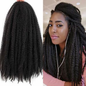 (2 Pack) Soft Afro Natural Hair Kinky/marley 18 Inch | Ebay Intended For Most Up To Date Two Tone Undercuts For Natural Hair (View 23 of 25)