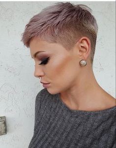 496 Best Cropped Hairstyles Images In 2019 | Short Hair Within Most Recent Undercut Pixie Hairstyles With Hair Tattoo (View 8 of 25)
