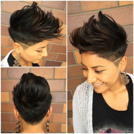 66 Shaved Hairstyles For Women That Turn Heads Everywhere In Best And Newest Edgy Undercut Pixie Hairstyles With Side Fringe (View 9 of 25)