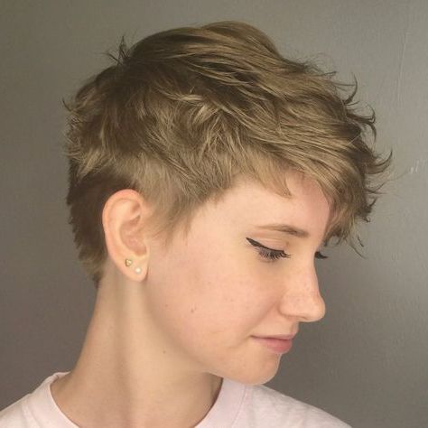 70 Short Shaggy, Spiky, Edgy Pixie Cuts And Hairstyles For 2018 Spiky Short Hairstyles With Undercut (View 6 of 25)