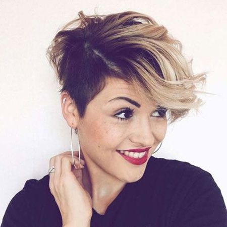 Blonde Balayage Short Hair Looks Inside 2018 Pixie Hairstyles With Sleek Undercut (View 25 of 25)