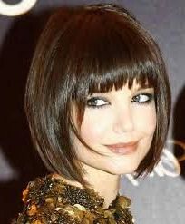 Chin Length Angled Bob With Bangs – Google Search | Short With Regard To Chin Length Bangs And Face Framing Layers Hairstyles (Photo 8 of 25)
