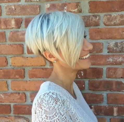 Long Blonde Pixie With Side Bangs In 2020 | Hairstyles For With Most Recently Edgy Undercut Pixie Hairstyles With Side Fringe (View 20 of 25)