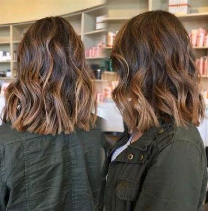 New Haircut Bob Ombre Balayage Highlights Ideas #haircut # For Caramel Blonde Balayage On Inverted Lob Hairstyles (Photo 11 of 25)