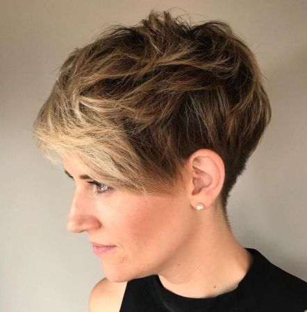Pin On Short Hair Styles And Curls Pertaining To Most Up To Date Tapered Pixie Hairstyles With Extreme Undercut (View 7 of 25)