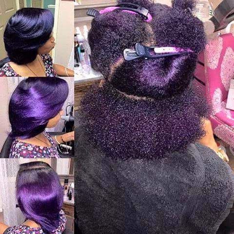Pinfranina Washington On Hair Styles | Purple Natural For Most Recent Two Tone Undercuts For Natural Hair (View 2 of 25)