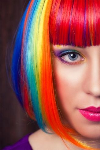 Rainbow Hair Fashion Trend You Can't Miss For Current Two Tone Undercuts For Natural Hair (View 18 of 25)
