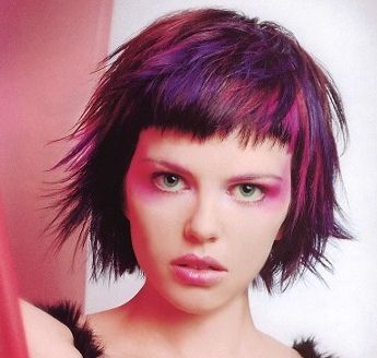 Short Layered & Spiky Hair Style With Short Blunt Bangs For Most Popular Spiky Short Hairstyles With Undercut (View 21 of 25)
