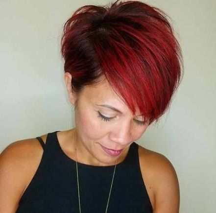 Short Red Hair Makeup Pixie Haircuts Inspirational Ideas With Pixie Hairstyles With Red And Blonde Balayage (Photo 1 of 25)