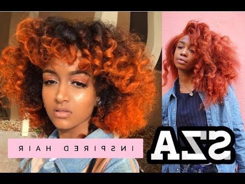 Sza Inspired Orange Hair Color Tutorial – Youtube | Hair With Regard To Most Recently Two Tone Undercuts For Natural Hair (Photo 20 of 25)